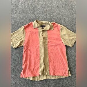 Nat Nast Men's 100% Silk Button Down Shirt